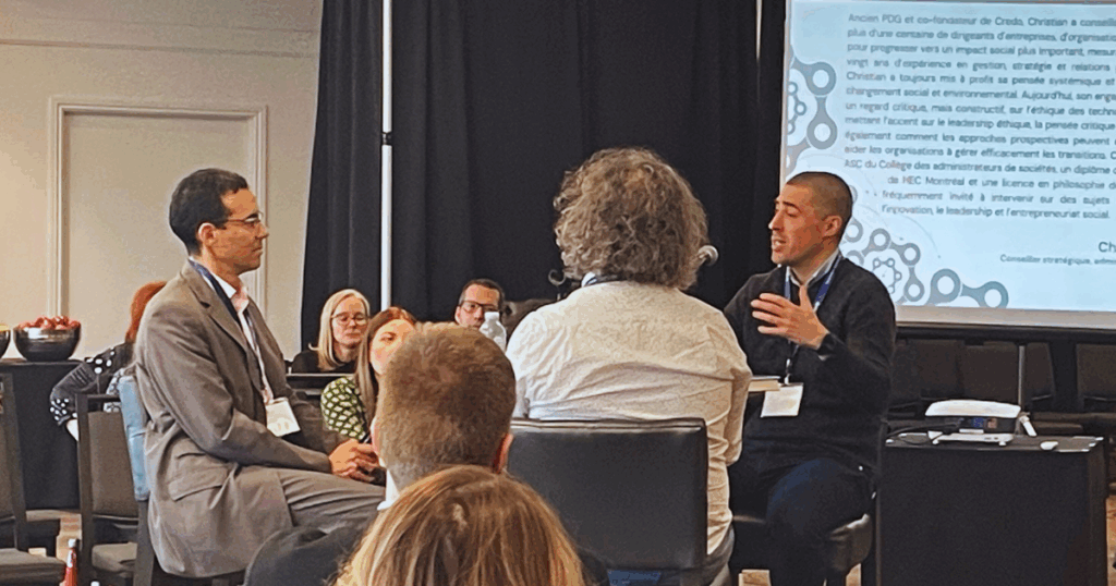 Photo prise au Forum printanier 2025 lors de la discussion sur la croissance inclusive au Québec
